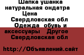 Шапка ушанка натуральная ондатра  › Цена ­ 5 000 - Свердловская обл. Одежда, обувь и аксессуары » Другое   . Свердловская обл.